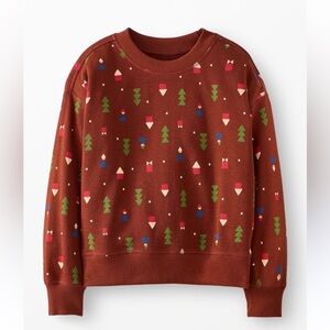 Hanna Andersson Brown Waffle Crewneck